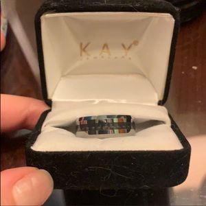 Tungsten Carved Wedding Band - Size 8